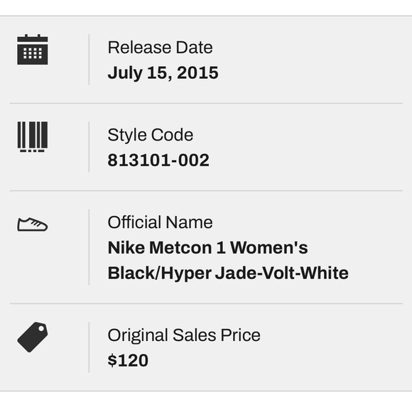 Nike Metcon 1 Women's Black/Hyper Jade-Volt-White 8.5 - Picture 12 of 13